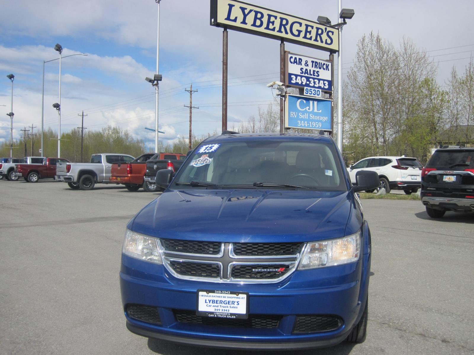 2015 blue /black Dodge Journey SE AWD (3C4PDDAGXFT) , automatic transmission, located at 9530 Old Seward Highway, Anchorage, AK, 99515, (907) 349-3343, 61.134140, -149.865570 - low miles in this Dodge Journey SE awd come take test drive - Photo #2